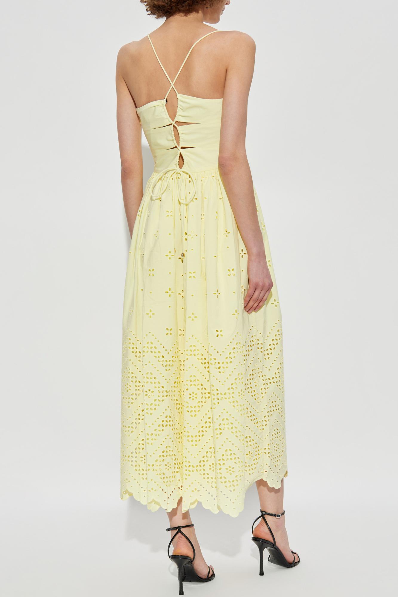 ワンピース DUAL VI EW TaffetaShoulderConsciousDress Tadashi Shoji Taffeta Sequin Print V-Neck Cap Sleeve Gown